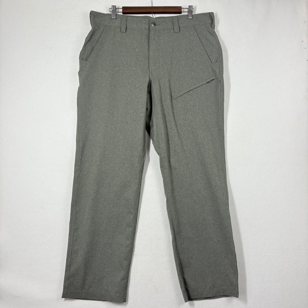 Duluth Mens 38 Performance Pants Green Cargo Casual Outdoor Hike Golf Fits 37x31